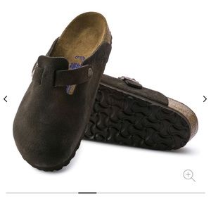 Birkenstock - Boston Soft Footbed, Color Mocha Suede Leather